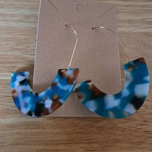 Handcrafted Acrylic Long Fish hook Earrings